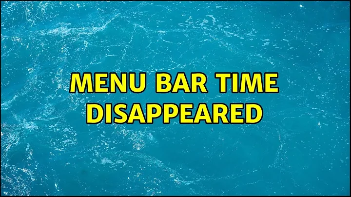 Ubuntu: Menu Bar Time Disappeared (4 Solutions!!)