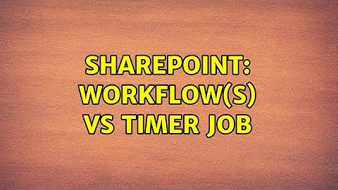 Sharepoint: Workflow(s) vs Timer Job