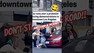 Protestor Gets Ran Over! GRAPHIC! Don't Do This Kids!! # ACAL