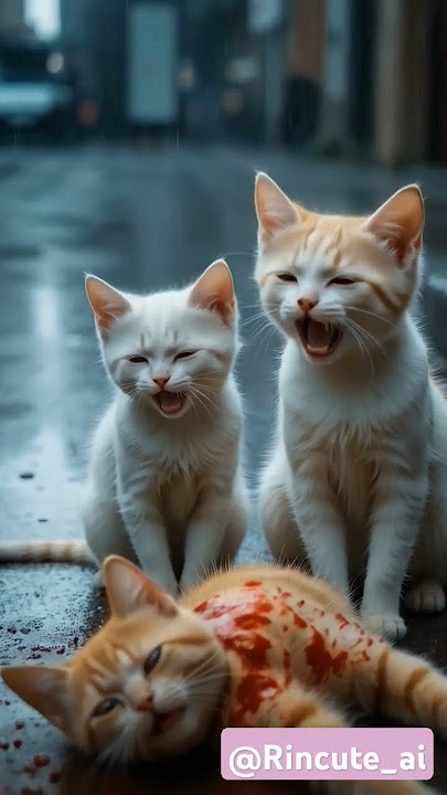 DUA KUCING INI MENANGIS KARENA IBUNYA MENINGGAL KASIHAN BANGET😞😞😞😞