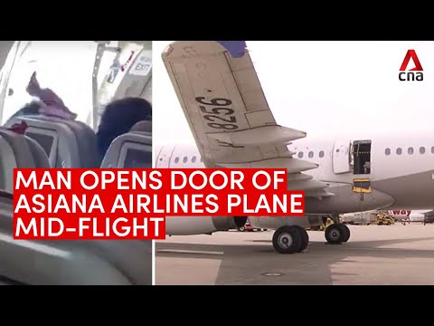 Asiana Airlines plane lands safely after man opens door mid-flight