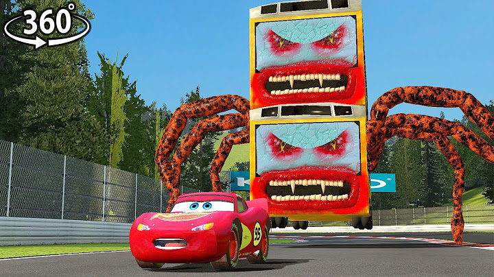🚗 Big & Small Lightning McQueen & New Bus Eaters vs Pixar Car Eater Battle! (GMOD) | VR 360°