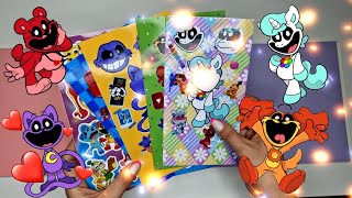[ToyASMR]Decorate with sticker book Poppy Playtime 3 # paperdie #asmr #smilingcritters