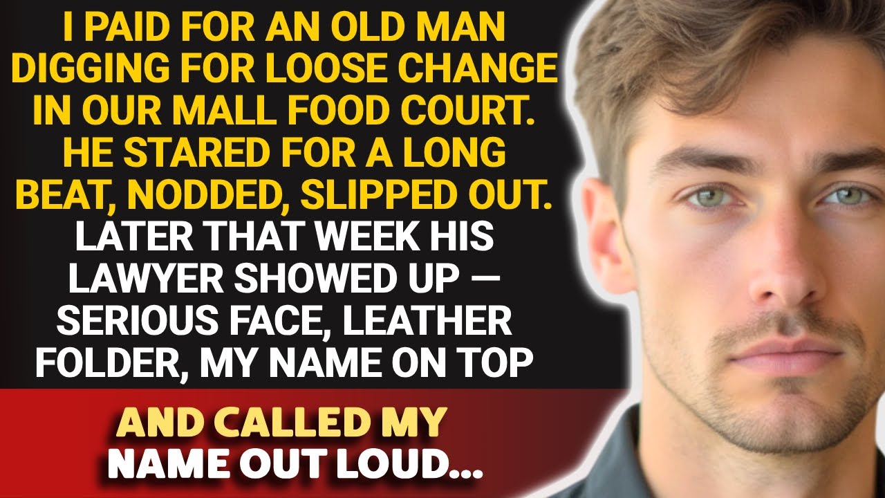 Я купил еду для старика в фуд-корте. Спустя несколько дней меня нашёл его адвокат...