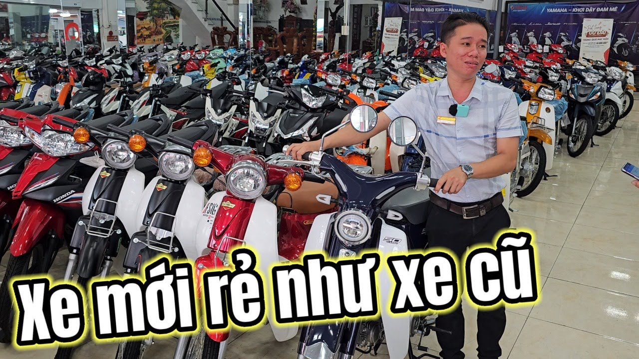 Xem giá xe máy mới giữa tháng 9 xe 50cc Cub Wave Đờ Rim Vision Vario góp 0đ ở Hữu Tình Bình Dương