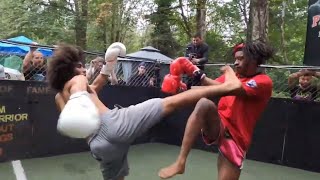 Crazy Muay Thai match from our Backyard