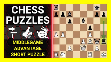 Chess Puzzles to Practice. Themes: Middlegame, Advantage, Short puzzle. Learn Chess