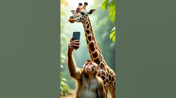Monkey Selfie Gone Wrong 😂📸 | Jungle Comedy#ai #shorts #monkey