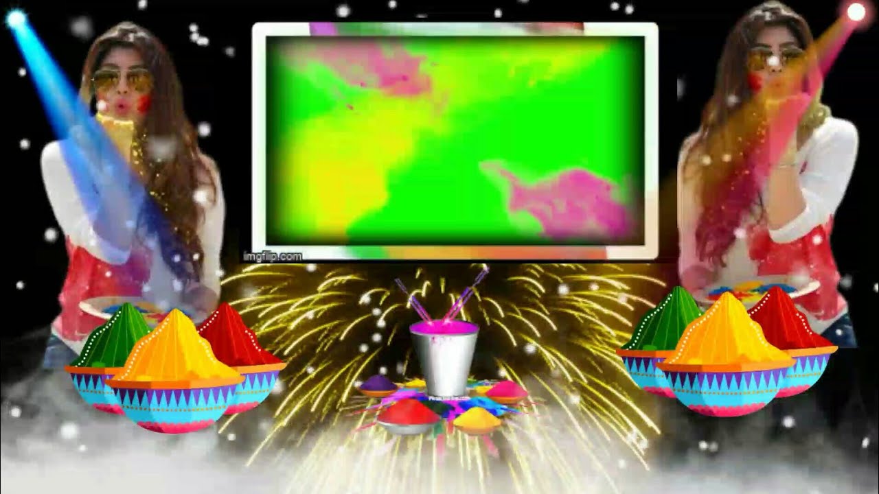 Holi Effect Video Green Screen | Holi Colour Effect Video Green Screen ||