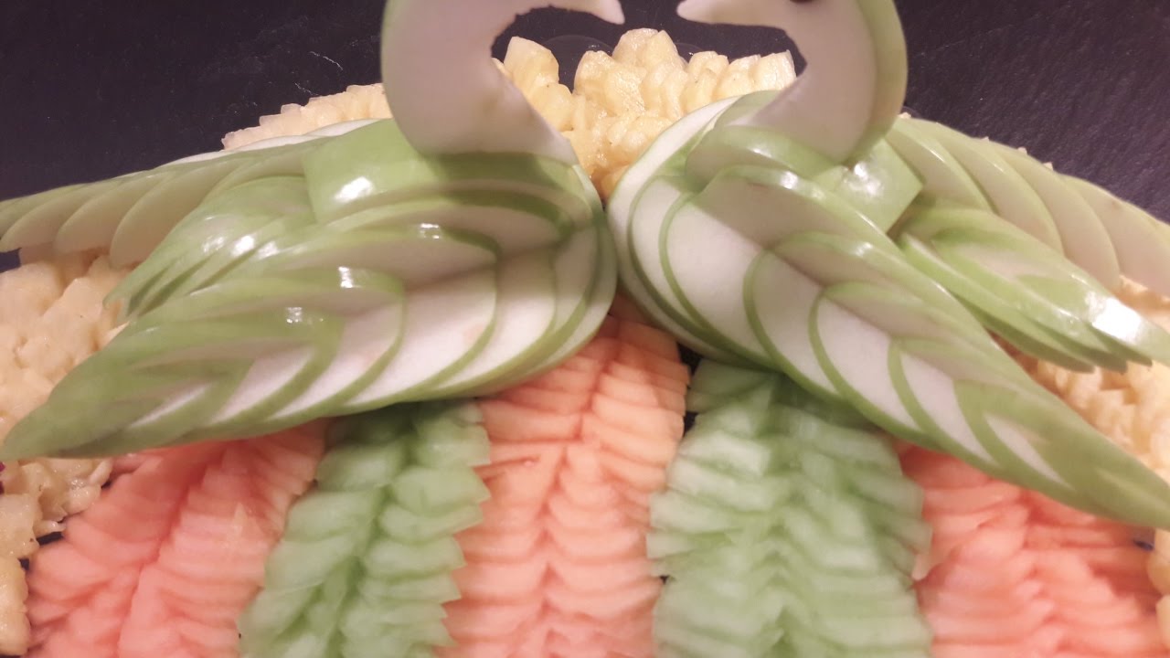Arte en fruta. Como hacer un Cisne con una Manzana