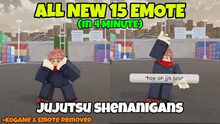 All New 15 EMOTE In Jujutsu Shenanigans [V1.83]