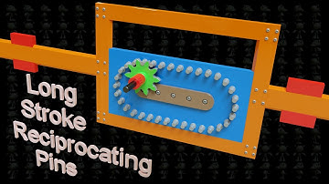 Long Stroke Reciprocating Pins Mechanism 3D Model