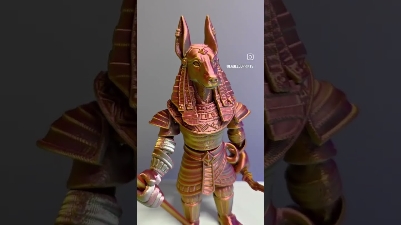 Anubis – 8 inch Egyptian God of Death - Jackal Warrior Statue – 3D