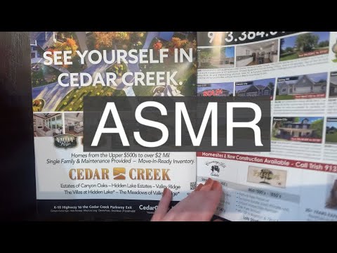 ASMR PAGE TURNING VIDEO WITH WHISPERS | THE REAL ESTATE BOOK & NEW HOME GUIDE
