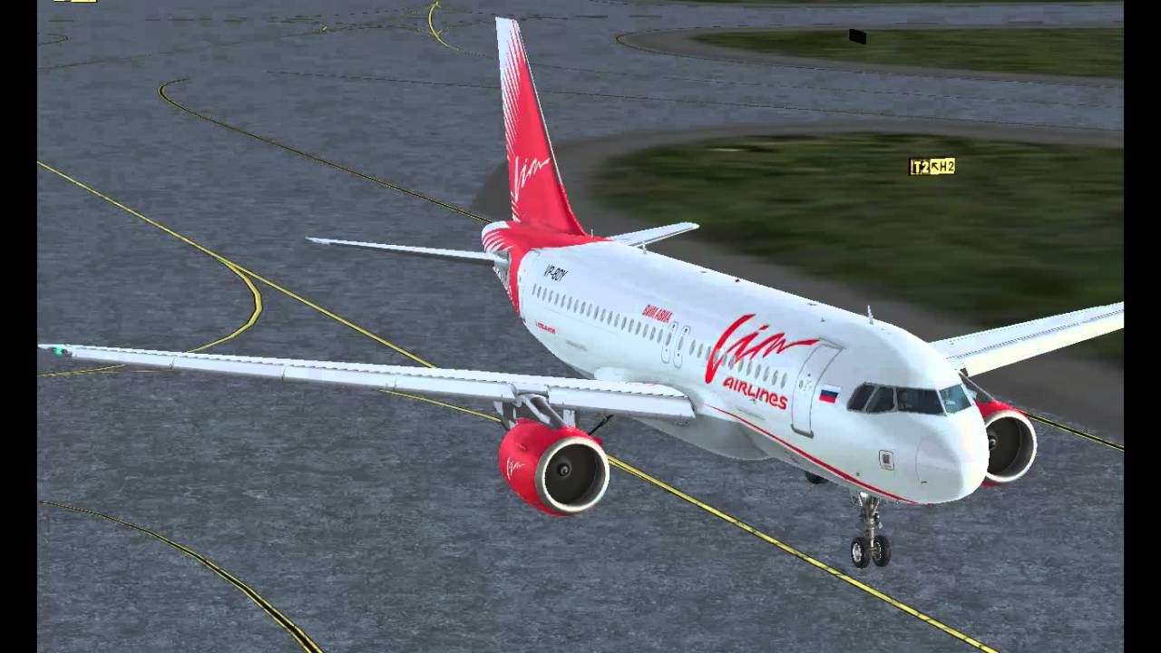 FSX Aerosoft A319 Полет в Иркутск