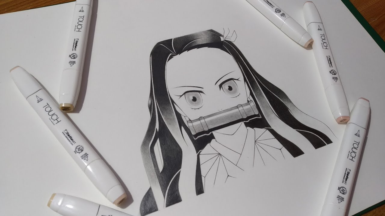 How to draw | Nezuko Kamado | Easy drawing | Demon Slayer : Kimetsu no ...