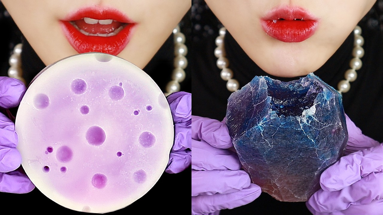 POV: YOU ARE IN THE GALAXY BAR🌌 GALAXY FOOD ASMR👾 ACID RAIN JELLY, NEBULA BUBBLE, ENERGY BLOCKS ETC