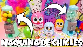 MAQUINA DE CHICLES que FUNCIONA,los materiales para manualidades mas lindos