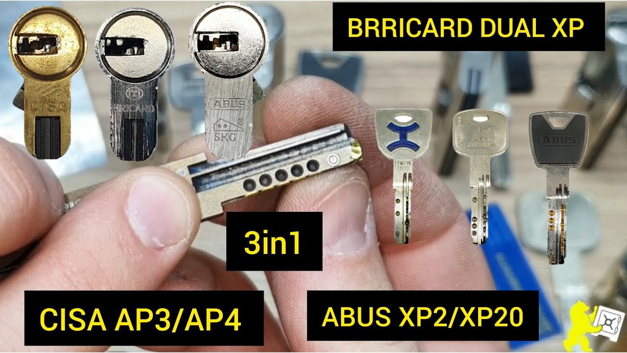 🔥Отмычка самоимпрессия 3in1 Bricard dual xp, Abus XP2/XP20,Cisa AP4/AP3 Medvejatnik.com.ua✅️