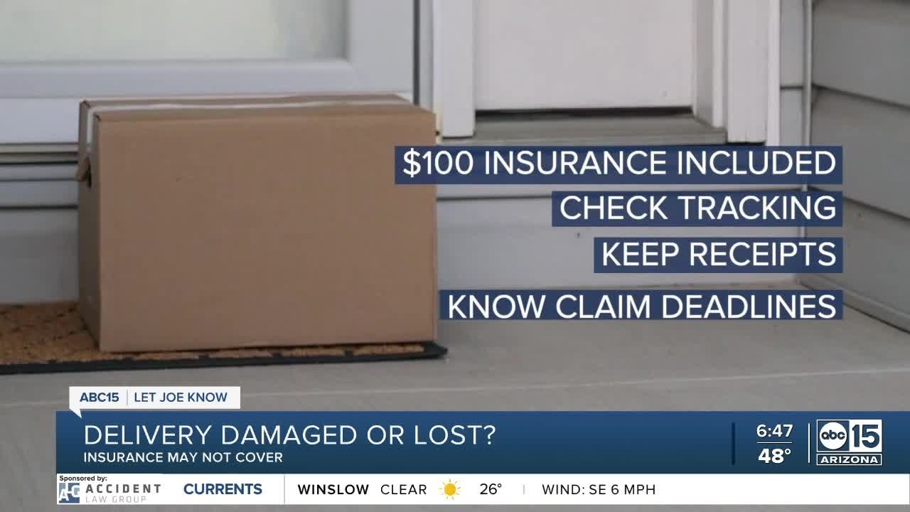 Let Joe Know: Package delivery damaged or lost? Shipping insurance may not cover