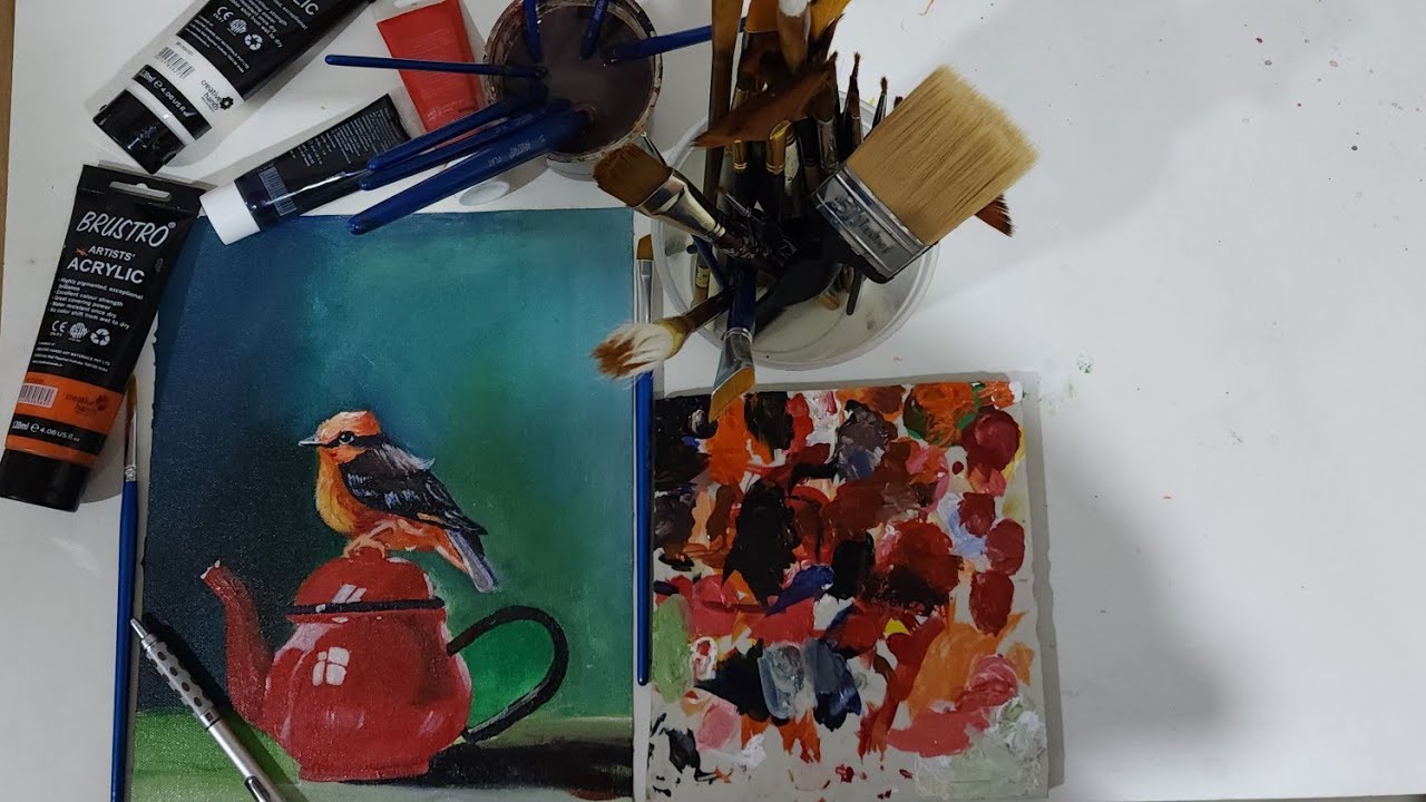 STILL LIFE ACRYLIC PAINTING (by haet) - YouTube