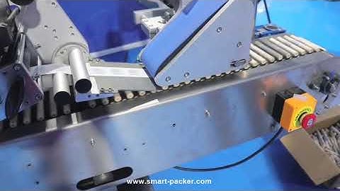 Wooden rod tank loading feeding automatic horizontal rolling labeling machine label applicator line