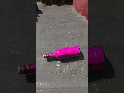 Green & Pink glass Bottles! Crushing Crunchy & Soft things #shorts #asmr #satisfying #asmrsounds