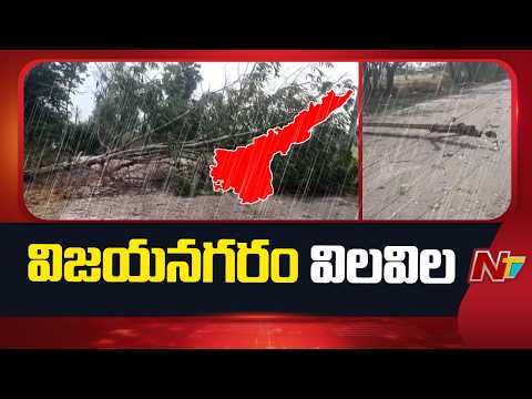 విజయనగరం జిల్లాలో గాలివాన బీభత్సం: కుప్పకూలిన విద్యుత్ స్తంభాలు | Vizianagaram District | NTV - NTVTELUGU