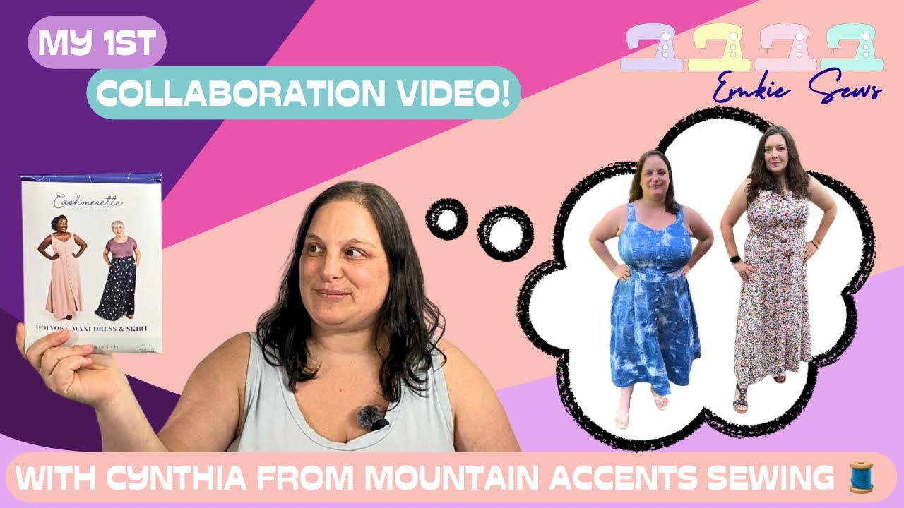 My First Collaboration! | 👗 Sewing the Holyoke Dress by Cashmerette with Mountain Accents Sewing