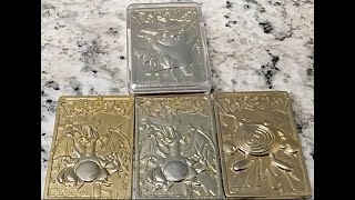 4 Burger King gold-plated Pokémon cards.
