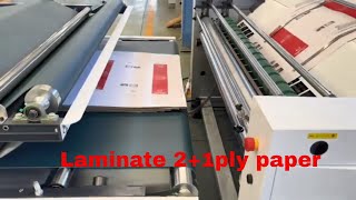 HRB-1300 Five layer Flute Lamination machine; laminate 3ply laminator machine