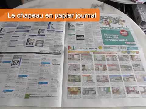 Vidéo: Comment Faire Un Chapeau à Partir D'un Journal