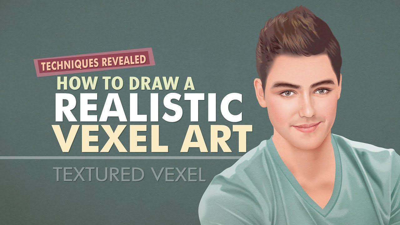 REALISTIC VEXEL portrait with  TEXTURE (speed art)