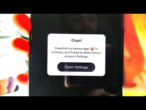 How To Enable Camera Access on Snapchat [FIX Snapchat is a Camera App / Camera Access NOT Working]