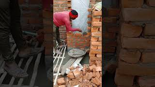 4 inch brick wall laying #youtubeshorts #construction #shorts #short #trending #viral #explore