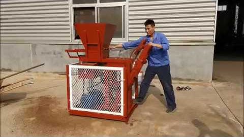 Compressed Earth Block Machine HBY2-15 Semi Automatic Interlocking Clay Soil Cement Brick Machine