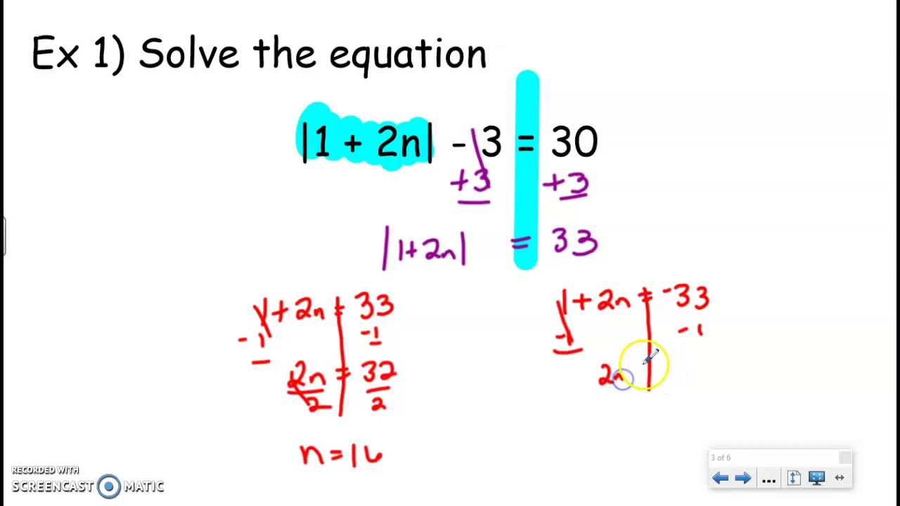 2 8 Multi Step Absolute Value Equations YouTube 2-8-multi-step-absolute-value-equations-youtube