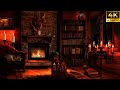 COZY FIREPLACE - 1 Hour | Study, Focus & Sleep Music - Fireplace, Rain and Candles