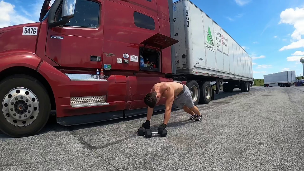 A day of life as a truck driver/Best truck driver workouts YouTube