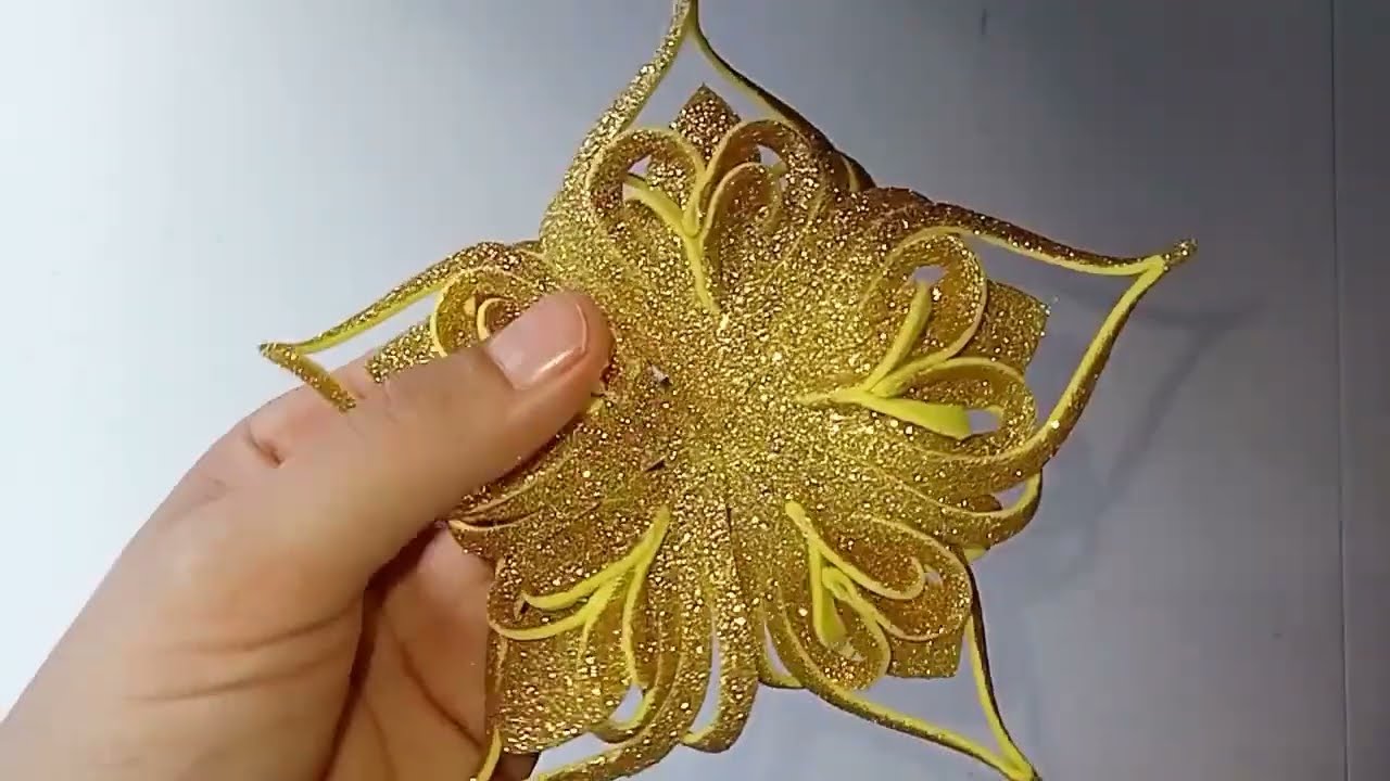 como hacer flores navideñas paso a paso.