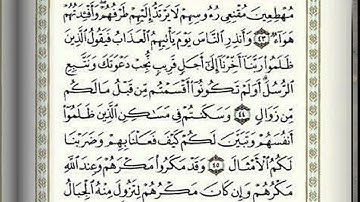 سورة ابراهيم من آية 42 الى 46