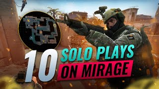 10 INSANE Solo Plays On Mirage For FREE KILLS - CS:GO