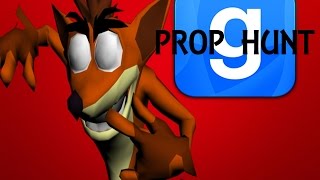 Gmod Prop Hunt Funny Moments - Crash Bandicoot, Evil Laugh, And The Best Spot