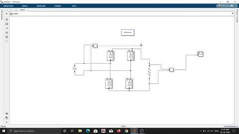 Full wave rectifier | Uncontrolled rectifier | MATLAB | Simulink