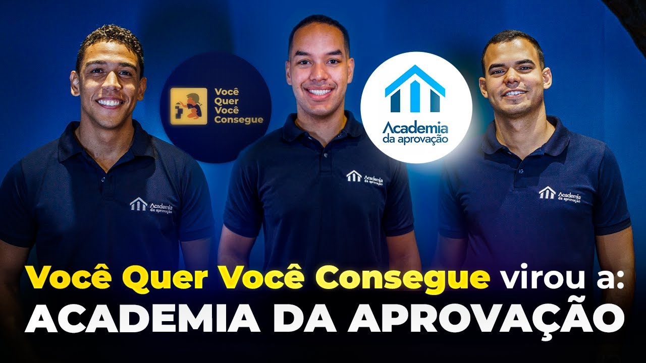 Você Quer Você Consegue virou a Academia da Aprovação! - YouTube