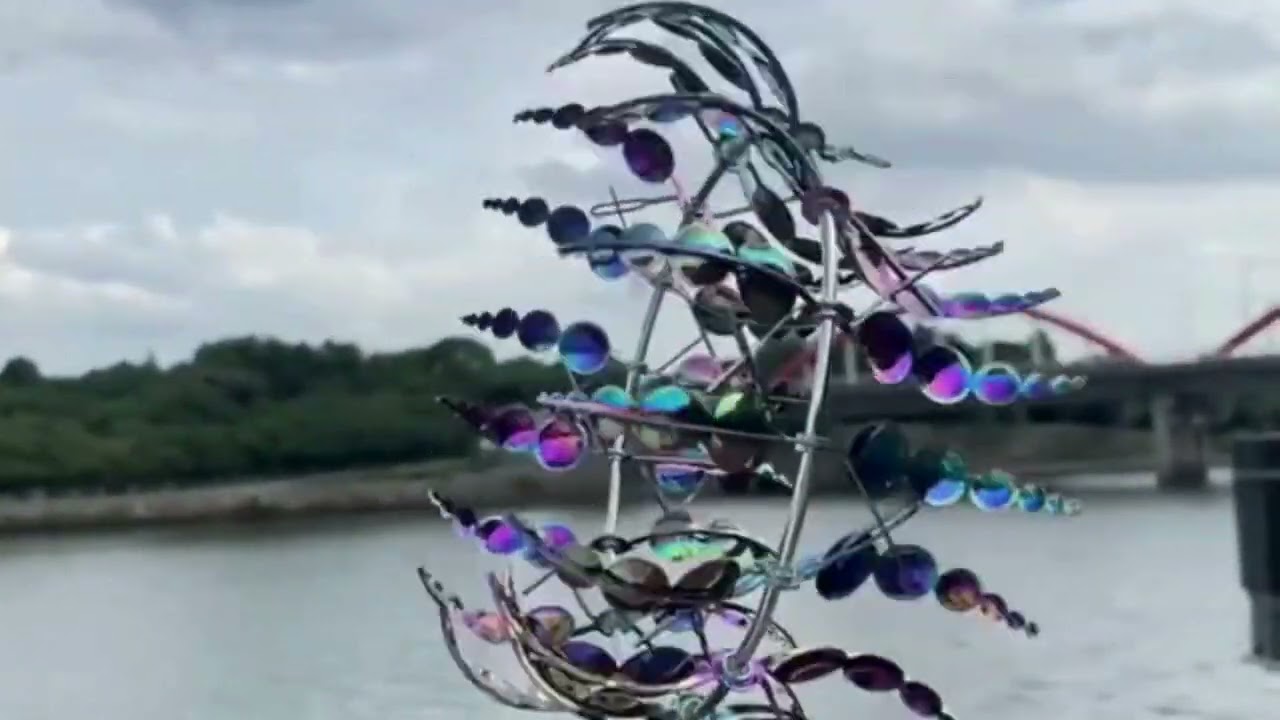 Mesmerizing Metal Windmill: Transform Your Yard with 3D Wind-Powered Kinetic Sculpture