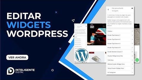 Editar e identificar Widgets en Wordpress 2022