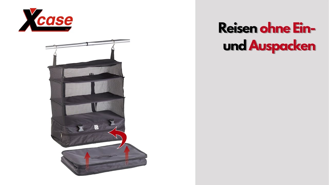 2er-Set XXL-Koffer-Organizer, Packwürfel zum Aufhängen, 45 x 64 x 30cm (NX9805) - PEARL