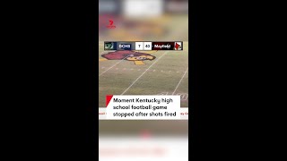Moment Kentucky high school football game stopped after shots fired