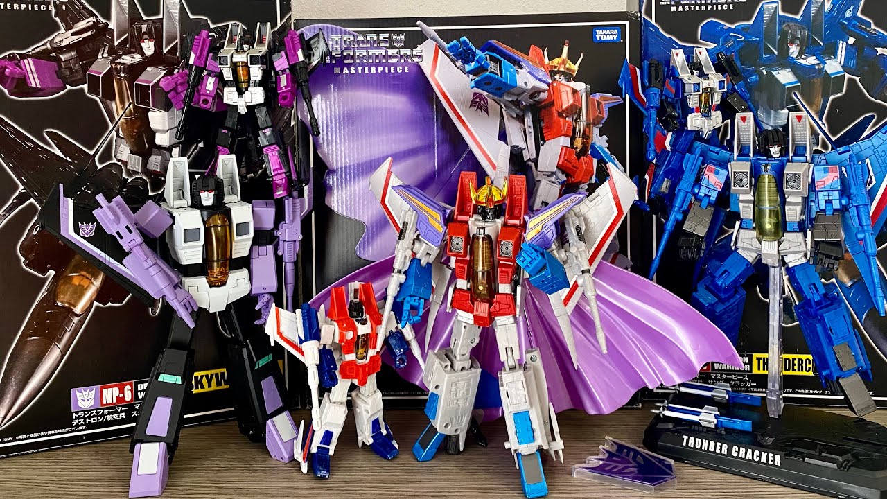 Transformers Starscream, Thundercracker, Skywarp: The Seekers ( Masterpiece Generations )